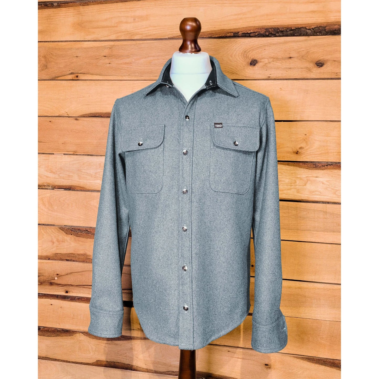 TEKO SIMPSON eco MELTON Wool 2.0 Men's Shirt with Two Chest Pockets - TEKO eco-performance