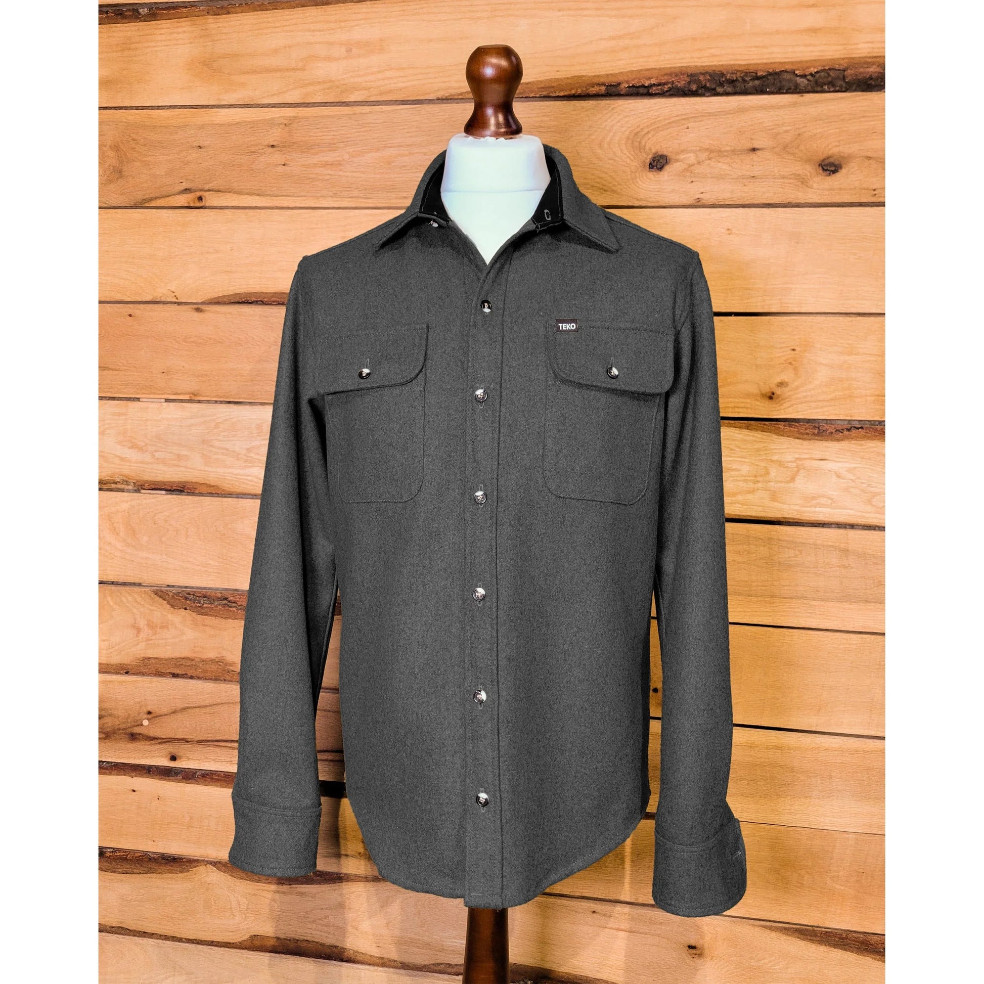 TEKO SIMPSON eco MELTON Wool 2.0 Men's Shirt with Two Chest Pockets - TEKO eco-performance