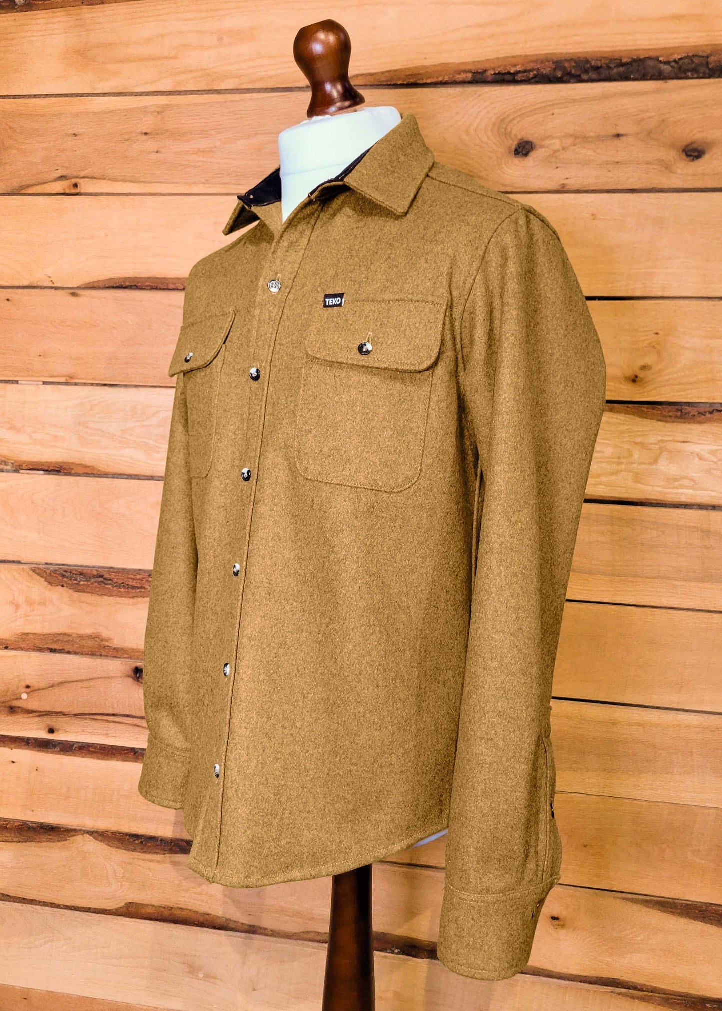 TEKO SIMPSON eco MELTON Wool 2.0 Men's Shirt with Two Chest Pockets - TEKO eco-performance