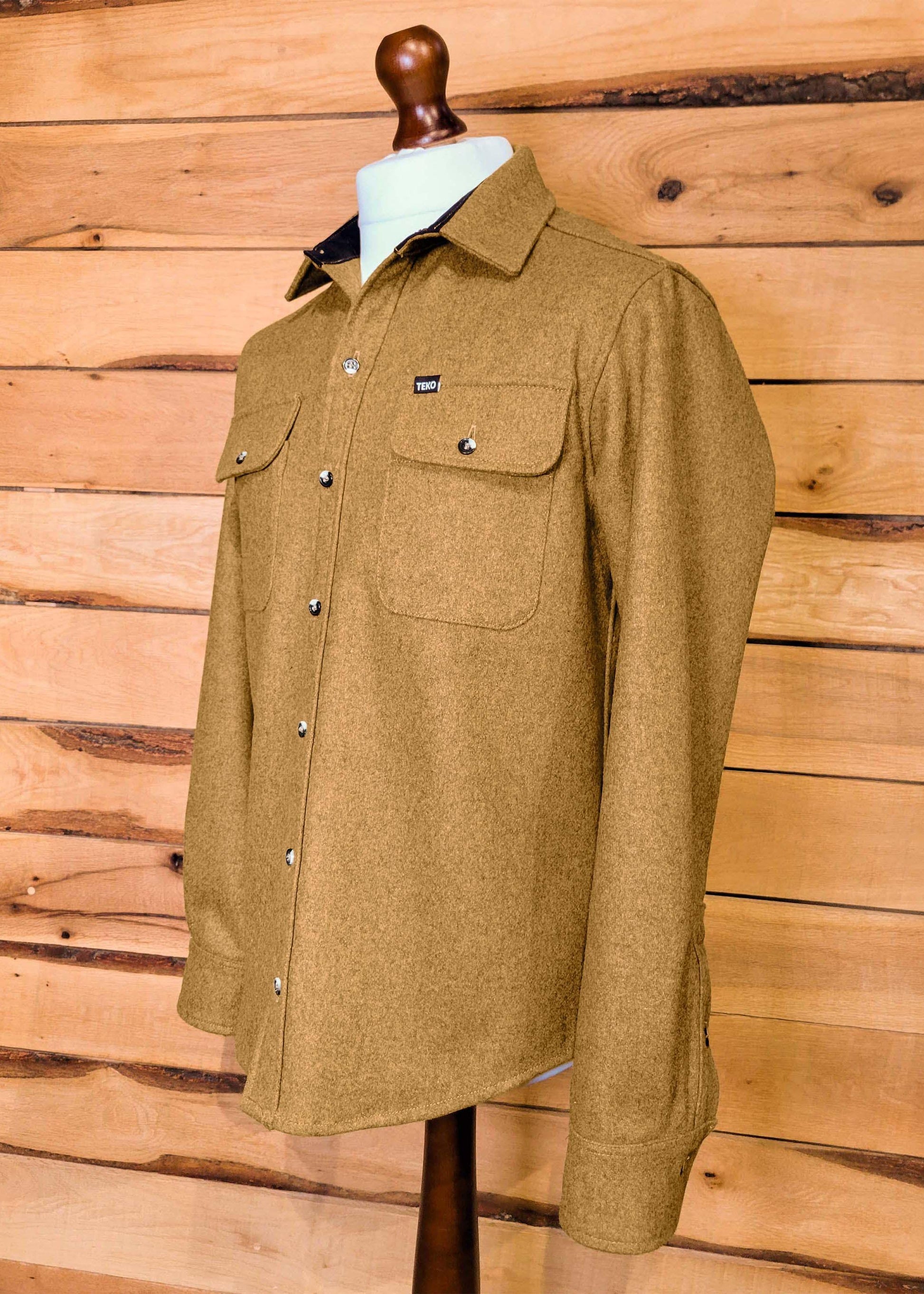 TEKO SIMPSON eco MELTON Wool 2.0 Men's Shirt with Two Chest Pockets - TEKO eco-performance