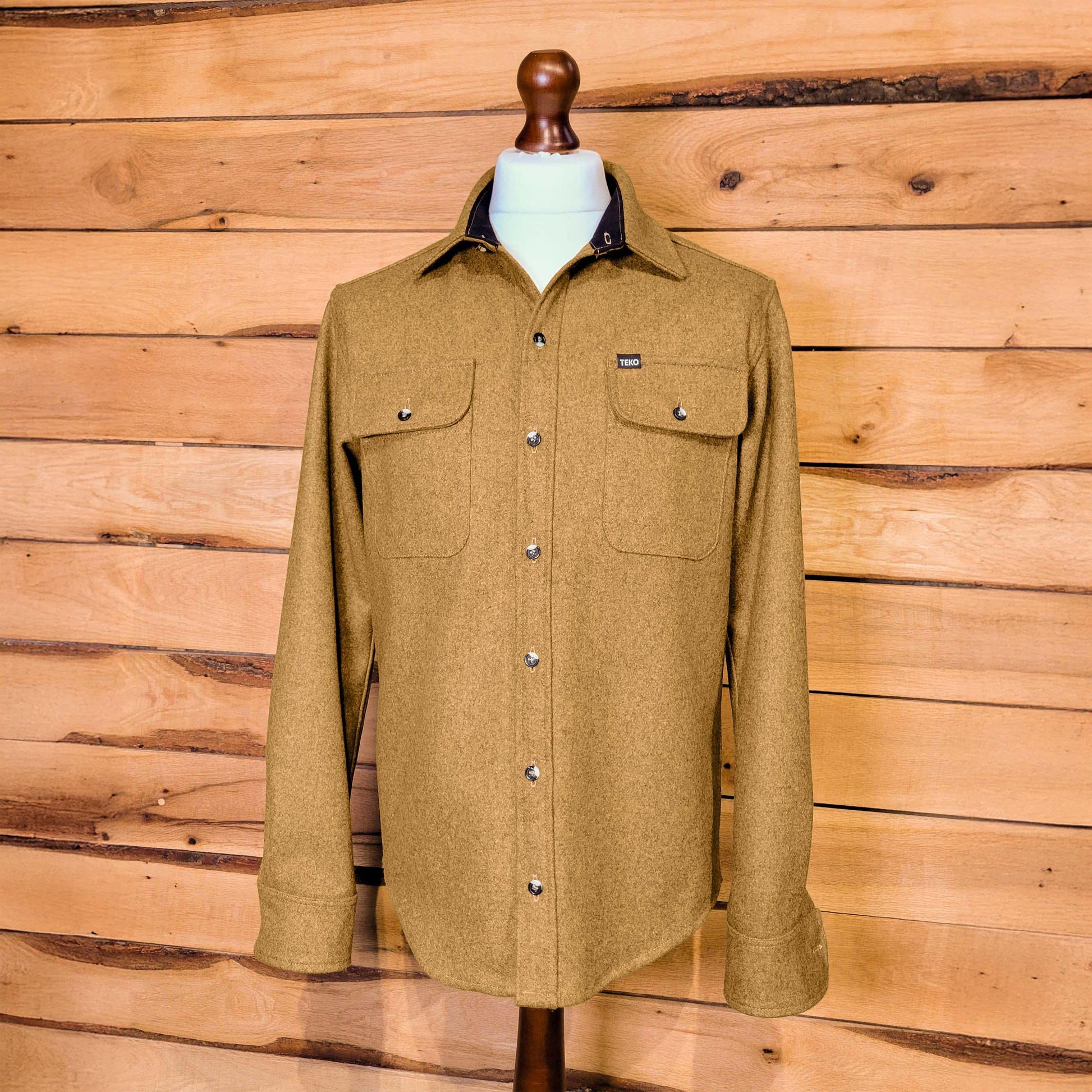TEKO SIMPSON eco MELTON Wool 2.0 Men's Shirt with Two Chest Pockets - TEKO eco-performance